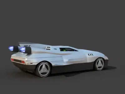 Futuristic Jet Car 3D model purchase
