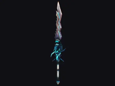 Sword Demonic Cutting Fantasy Melee Dagger Blade Saber Axe Demon Low-poly 3D model
