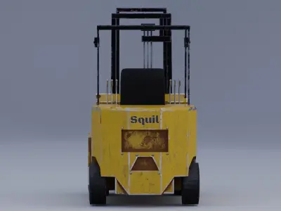 Forklift Worn out Low-poly 3D model
