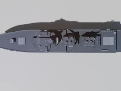 Arleigh Burke Destroyer Low-poly 3D model