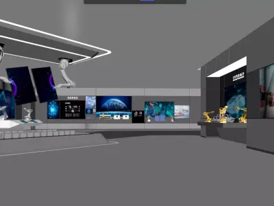 Smart Manufacturing Exhibition Scene 3D model