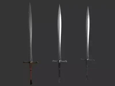 Dark Sword Low-poly 3D model