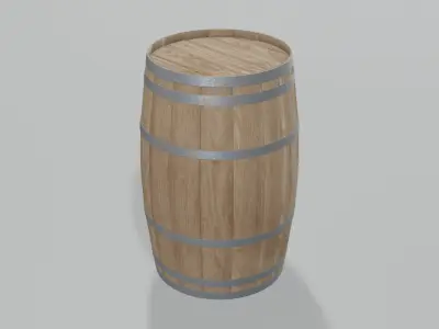 Light Toasted Rundlet Barrel 3D model