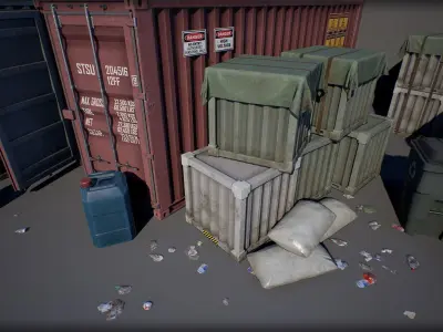 Industry Props Pack 4 Low-poly 3D model