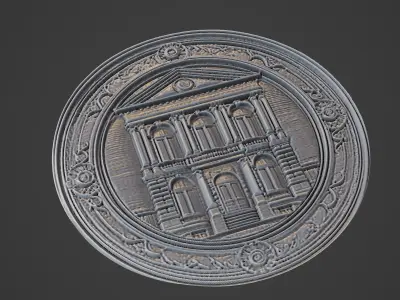 Building House Pendant Medallion 3D print model 8