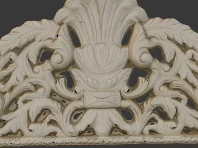 Decorative Ornamental Arch Scan Low-poly 3D model