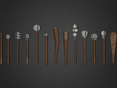 Low Poly Club Pack 1 Low-poly 3D model
