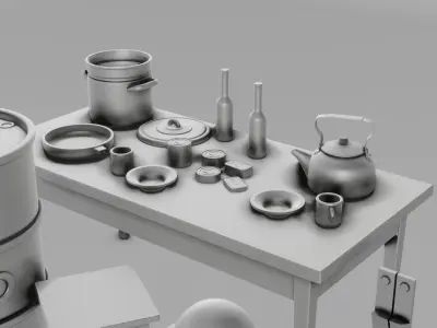 Soviet Warehouse Diorama Pack  3D print model