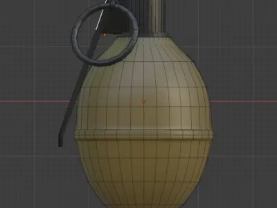 Game ready low poly grenade Free low-poly 3D model