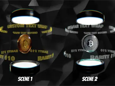 Nft Coin Blender Template Asset 3D model