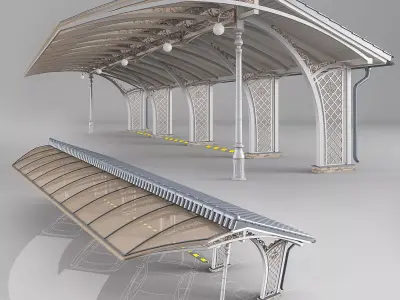 carport for car parking 3D model