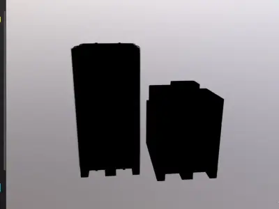 Pallets whit boxes 400X300X30 3D model