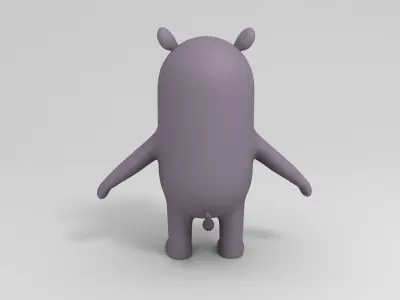 Cartoon Rhinoceros 3D model purchase