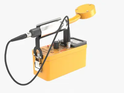 Radiation Survey Meter Low-poly 3D model