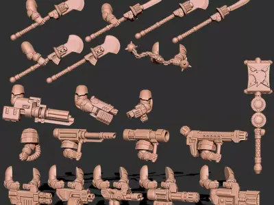 Tempest Knights - Weapons and Upgrade Pack Free 3D print model
