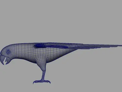 green parrot bird 3d model 3D model