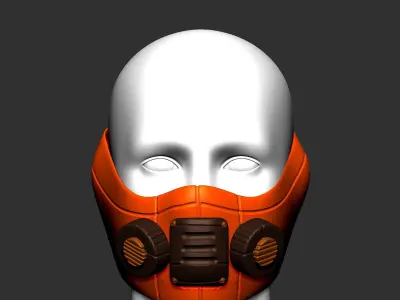 gas mask helmet scifi high poly sculpt ver 9 3d printable Free 3D model
