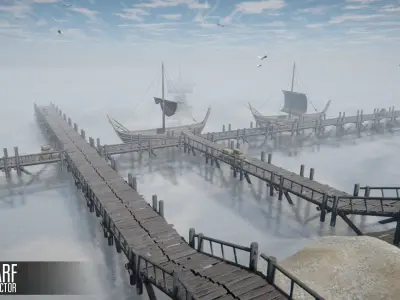 Wharf Constructor Low-poly 3D model