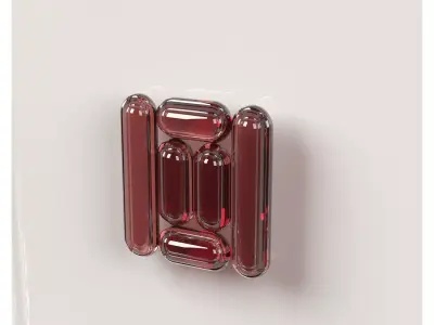 Wall Glass Blocks - Decorative Frame - The Heart - Part 1 3D model