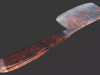 Bloody ax 3d model Low-poly 3D model