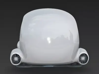 Realistic Futuristic Transit Pod 3D Model Low-poly 3D model
