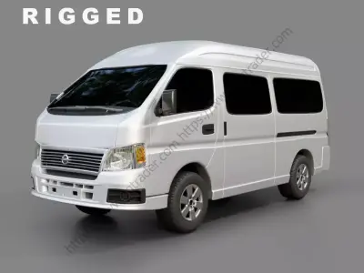 Nissan Caravan Free low-poly 3D model