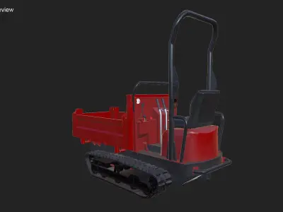 E 26 Compact Excavator and Tracked Carrier 3D model