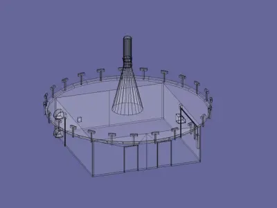 VORTAC model Low-poly 3D model