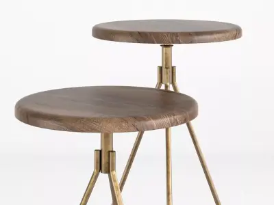 Wyndham Swivel Stool 3D model