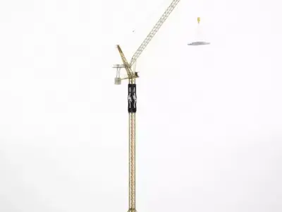 Tall Construction Crane 3D model