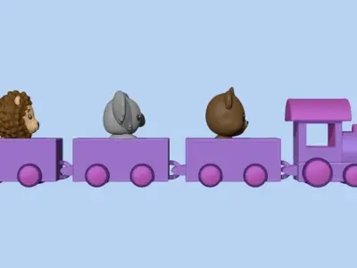 Cute train  3D print model