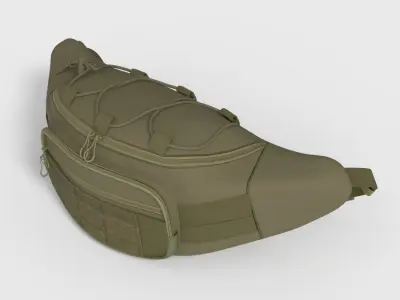 WAIST BELT BAG Low-poly 3D model