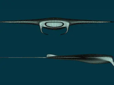 Stingray low-poly model manta ray 3D model
