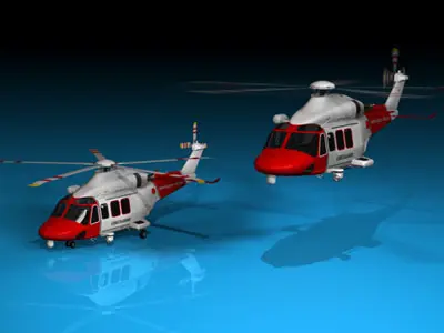 AW139 coastguard 3D model