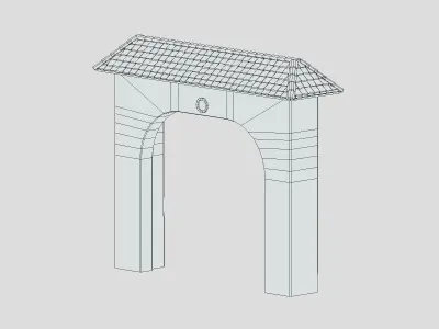 Castle Medieval Middle Ages 05 Low Poly PBR Realistic Low-poly 3D model