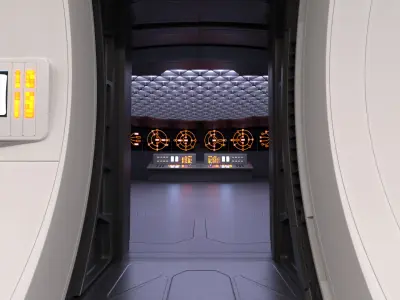 Sci-fi Interior 17 - Nuclear Power Station 3D model