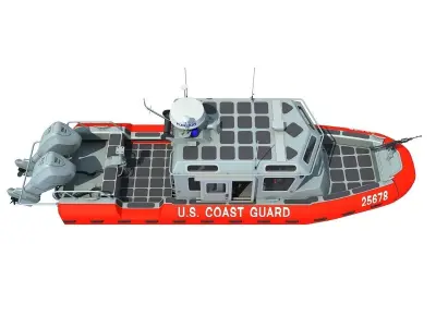 Boat of Coast Guard Defender 3D model