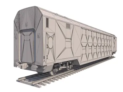 Train Double-decker wagon RUS 3D model