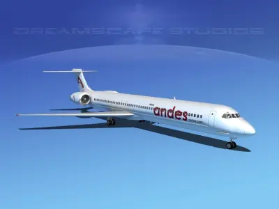 Douglas MD-80 Andes Lineas Aereas 3D model