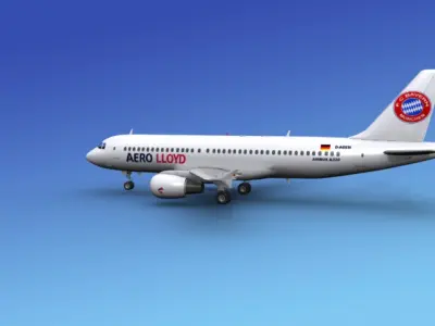 Airbus A320 Aero Lloyd 3D model