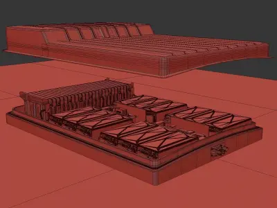 Lithium-ion battery for automobiles 3D model