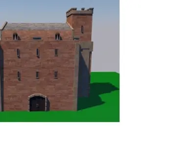 Medieval Castle Low-poly 3D model 5