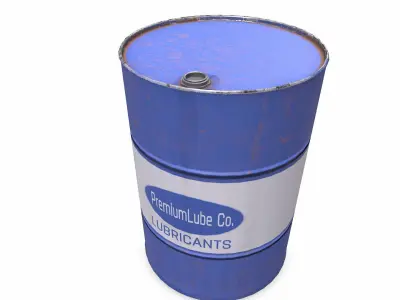 Oil Barrel Low-poly PBR Free low-poly 3D model