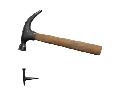 Hammer Animated 3D Model Low-poly 3D model