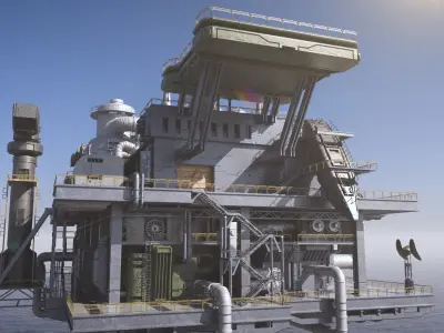Sci-fi OilRig 3D model purchase