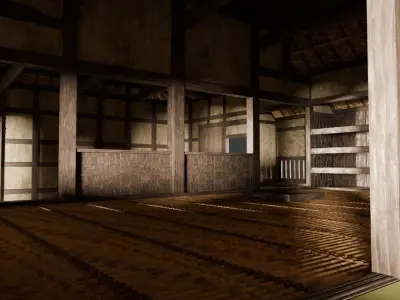 Japanese traditional style private house 3D model