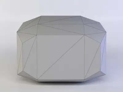 Canister cube Low-poly 3D model