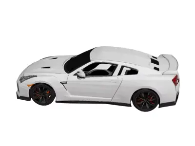 Nissan GT R 2023 Low Poly Sports Car Performance Model Low-poly 3D model