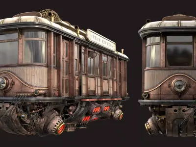 Fly Fantastic Train 3D model