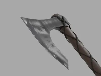 One Handed Axe Low-poly 3D model purchase